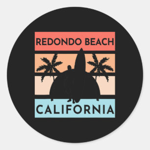 Adesivo Praia Redondo Califórnia Surf Verão Férias Vint