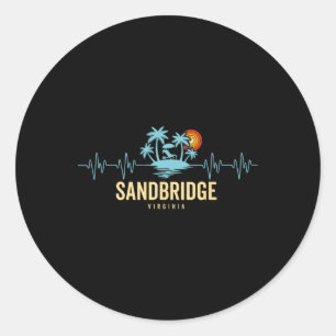 Adesivo Praia Sandbridge Virginia Batimento Cardíaco 80s R