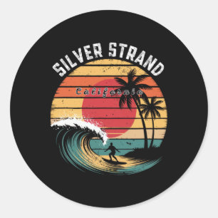 Adesivo Praia Silver Strand Califórnia Surf