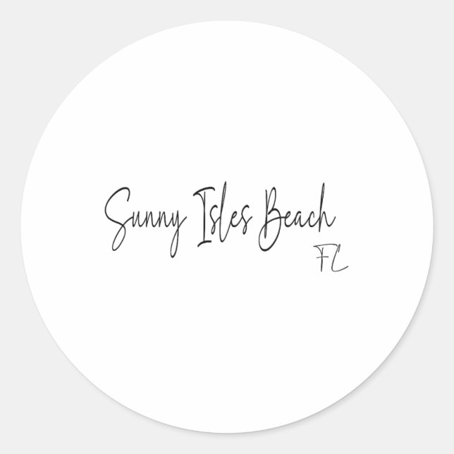 Adesivo Praia Sunny Isles Flórida Ca Retro (Frente)