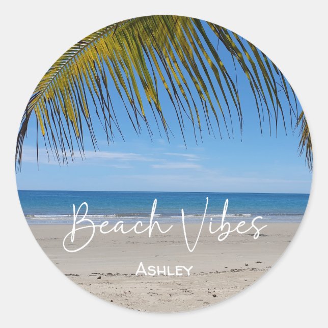 Adesivo Praia Vibes Personalizadas (Frente)