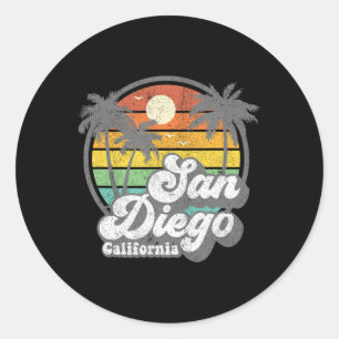 Adesivo Praia Vintage San Diego Califórnia Surf Retro S