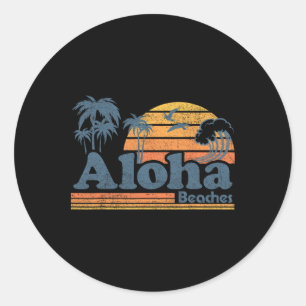 Adesivo Praias Aloha Havaí Vintage Praia Surf Retro H