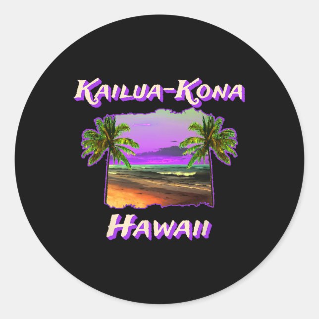 Adesivo Praias De Kailua-Kona Havaí 1 (Frente)