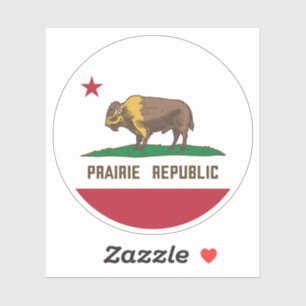 Adesivo Prairie Republic Bison Flag Excelentes Placas