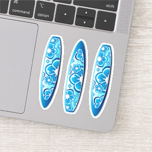 Adesivo Prancha azuis Groovy com um design da flor