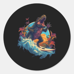 Adesivo Prancha de Surf de Dinossauro Praia Surf Surfe Din