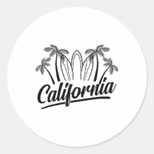 Adesivo Prancha de Surf Palmeraia Praia da Califórnia Viaj