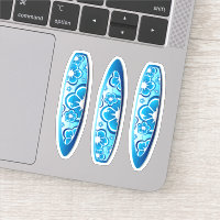 Pranchas azuis de Groovy com design de flor
