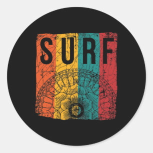 Adesivo Prancheta de Surf de Praia Retro com Mandala