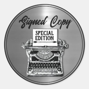 Adesivo Prata de cópia assinada da edição especial