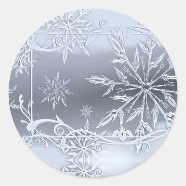 Adesivo Prata de Natal Perfeito Maravilhosa SNowflake (Frente)