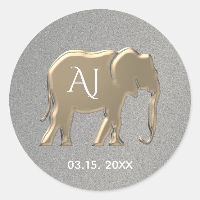 Adesivo Prata e Dourado Favor do Casamento (Frente)