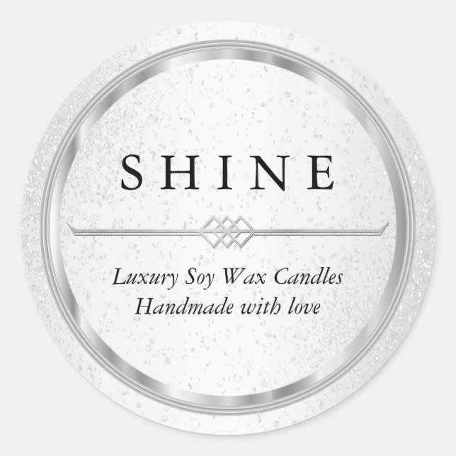 Adesivo Prata Metálica bonito e branca (Frente)