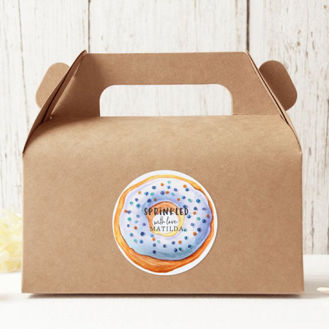 Adesivo Prateado com chá de fraldas azul de rosquinha (Criador carregado)