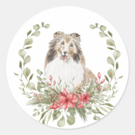 Adesivo Prateleiras em uma coroa de Natal