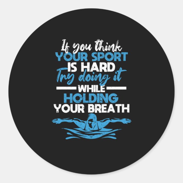 Adesivo Prática divertida de natação nadadora (Frente)