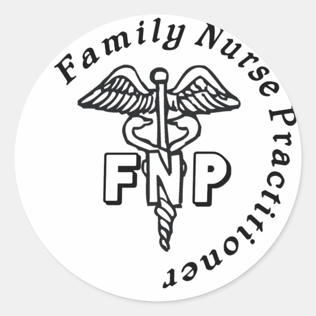 ADESIVO PRATICADOR DE ENFERMEIROS DA FAMÍLIA CADUCEUS FNP (Frente)