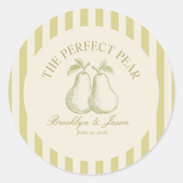 Adesivo Pratos de Papel Perfect Pear Chá de Noiva