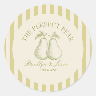 Adesivo Pratos de Papel Perfect Pear Chá de Noiva