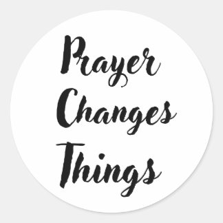 Adesivo Prayer changes things Christian typography design