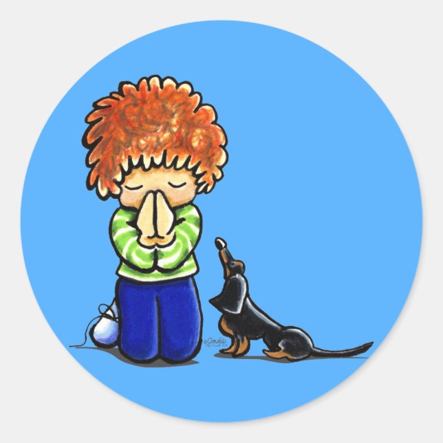 Adesivo Prayer Partners Boy B/T Dachshund (Frente)