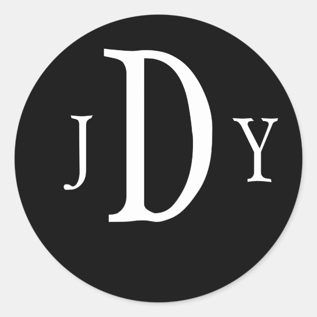 Adesivo Pré-disquete com Vinheta Monograma Redonda (Frente)