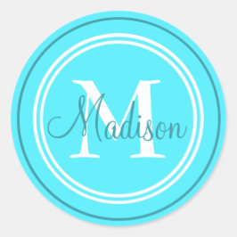 Adesivo Pré-Disquete Monograma Inicial/Nome Envelope Selo