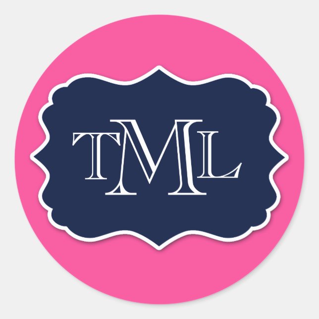 Adesivo Pré-Disquete Três Monograma E Quadro Iniciais (Frente)