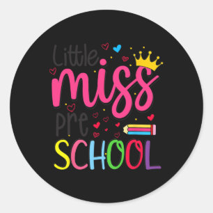 Adesivo Pré-escola Little Miss De Volta à Escola Meninas P