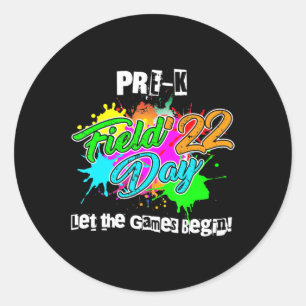 Adesivo Pré-K Campo Dia 2022 Deixe os Jogos Começarem para