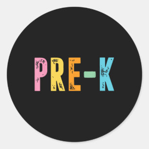Adesivo Pré-k Cara De Volta À Escola Para Meninas Retro