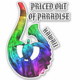 Adesivo PREÇADO FORA DO PARADISE HI Honu Tribal Hook