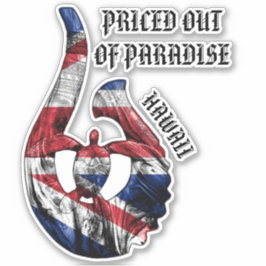 Adesivo PREÇADO FORA DO PARADISE HI Honu Tribal Hook Flag