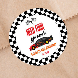 Adesivo Precisa de quatro velocidades Red Race Car 4ª fest