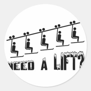 Adesivo Precisa De Um Elevador De Esqui