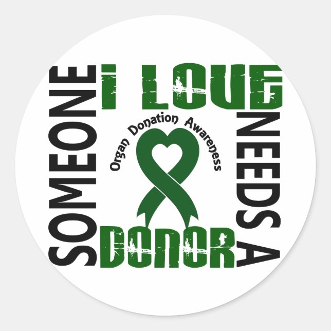 Adesivo Precisa De Uma Doação De Orgão 4 (Frente)