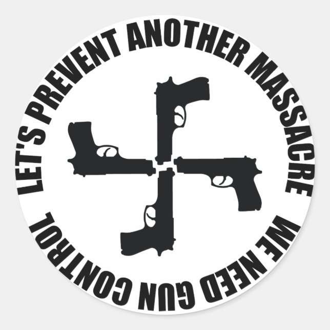 Adesivo Precisamos De Controlo De Arma (Frente)