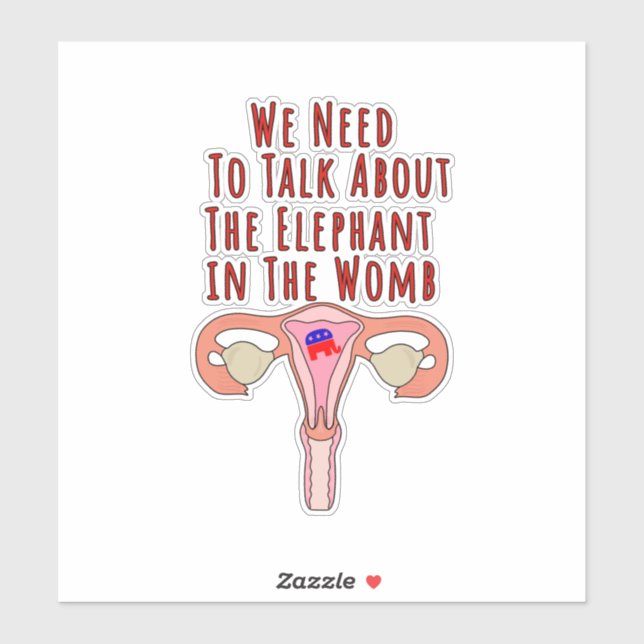 Adesivo Precisamos falar sobre o elefante no Squ Womb (Folha)