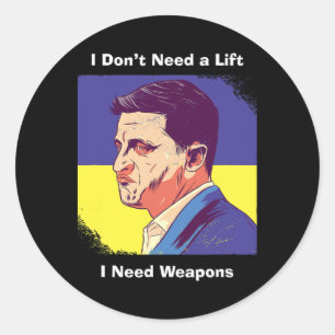 Adesivo Preciso de Armas - Zelensky Ucrânia