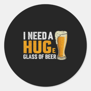 Adesivo Preciso De Um Bebendo De Cerveja Engraçado.