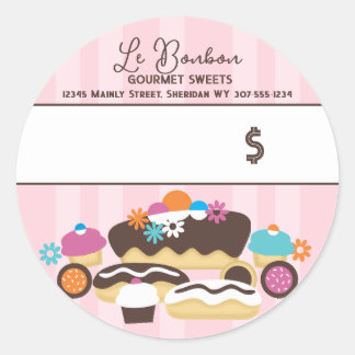 Adesivo Preço de panificação de doces de pastelaria