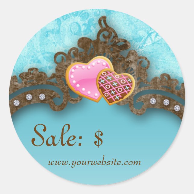 Adesivo Preço de venda da padaria Damasco de mascaramento  (Frente)