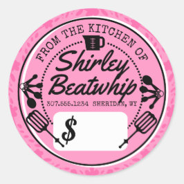 Adesivo Preço personalizado da padaria de utensílios de pa