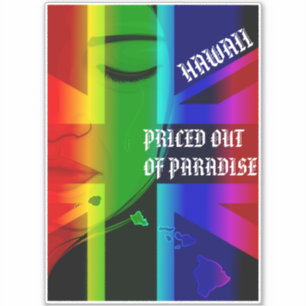 Adesivo PREÇOS FORA DO PARADISE CRYING WAHINE HIFlagIsland