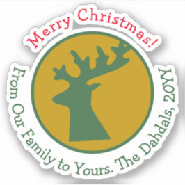 Adesivo Prefeitura de Renas Personalizada, Natal Vermelho