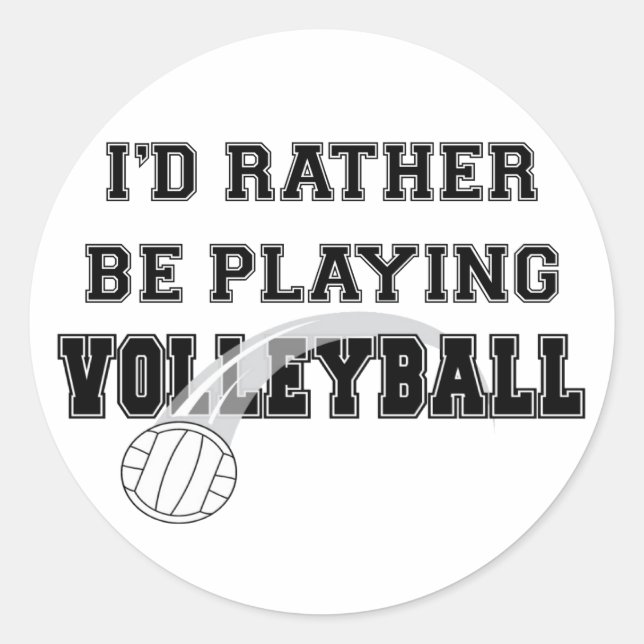 Adesivo Preferencialmente Jogando Voleibol (Frente)