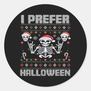 Adesivo Preferir Halloween Engraçado Natal Feio Esqueleto