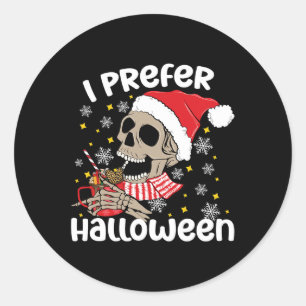 Adesivo Prefiro o Natal Engraçado do Halloween