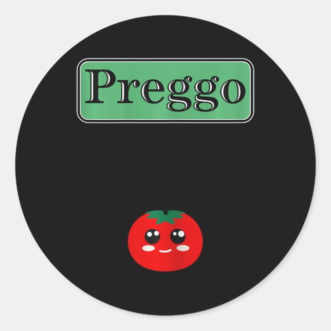 Adesivo Preggo Sauce Engraçado Maternidade Engraçado Figur (Frente)